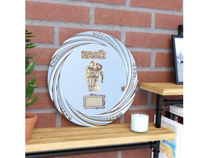 Velký kovový talíř hasič zachraňuje dítě 30 cm