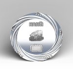 Velký kovový talíř hasiči v akci 30 cm