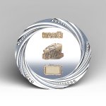 Velký kovový talíř hasiči v akci 30 cm