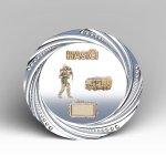 Velký kovový talíř hasičské auto a zachránce 30 cm