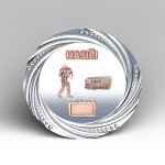 Velký kovový talíř hasičské auto a zachránce 30 cm