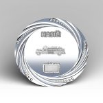 Velký kovový talíř hasičské auto oldtimer 30 cm