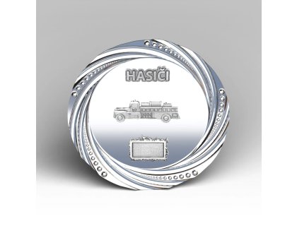 Velký kovový talíř hasičské auto oldtimer 30 cm