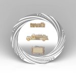 Velký kovový talíř hasičské auto oldtimer 30 cm