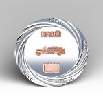 Velký kovový talíř hasičské auto oldtimer 30 cm