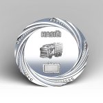 Velký kovový talíř hasičské auto P 30 cm