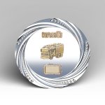 Velký kovový talíř hasičské auto P 30 cm