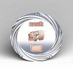 Velký kovový talíř hasičské auto P 30 cm