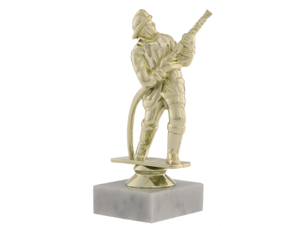 Zlatá figurka hasiče F0114