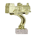 Zlatá figurka hasičského auta F0141