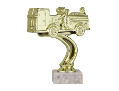 Zlatá figurka hasičského auta F0141