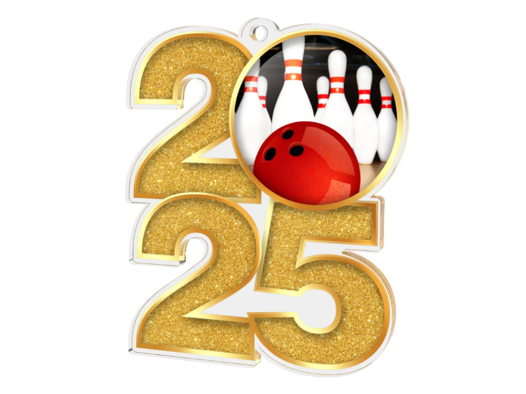 Akrylátová medaile Bowling MDA2025M08