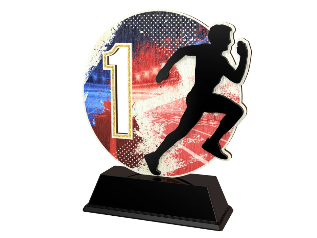 Dřevěná trofej Běh - PWT001M23