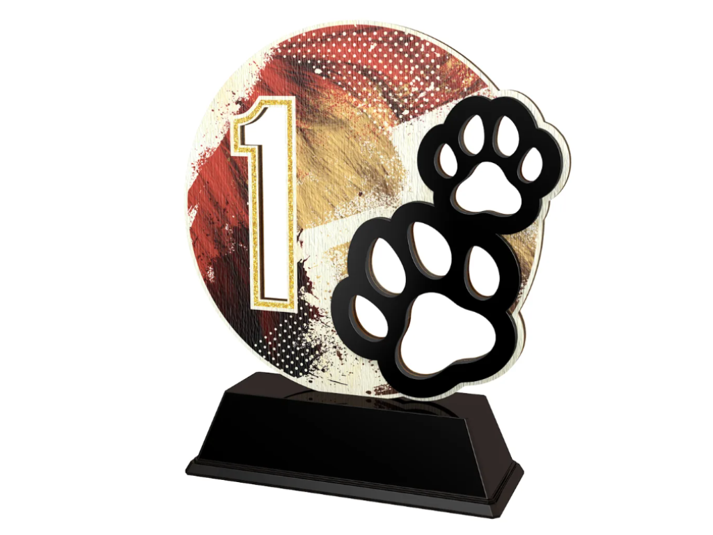 Dřevěná trofej kynologie PWT001M15