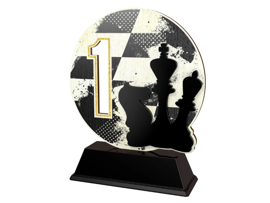 Dřevěná trofej Šachy - PWT001M11