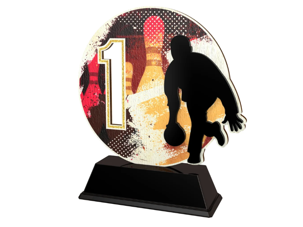 Dřevěná trofej Bowling PWT001M05