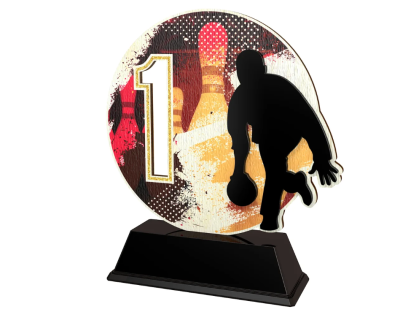 Dřevěná trofej Bowling PWT001M05