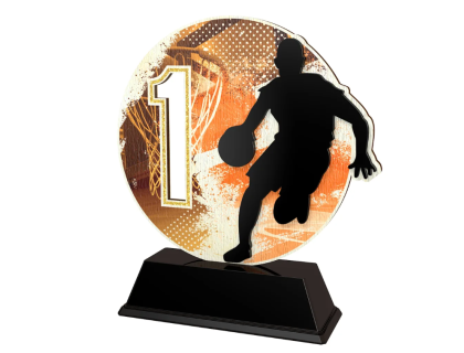 Dřevěná trofej Basketball - PWT001M02
