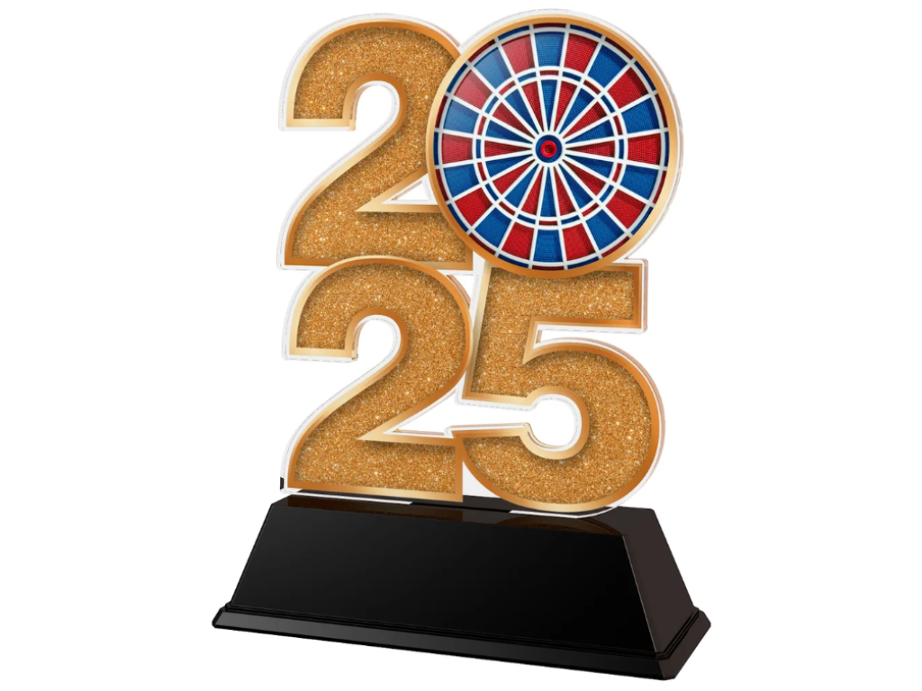 Akrylátová trofej Šipky - C2025M10