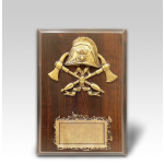 Dřevěná plaketa s motivem hasičského vozu