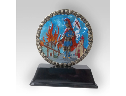 Hasičská trofej s motivem svatého Floriana