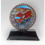 Trofej s motivem hasičů v akci