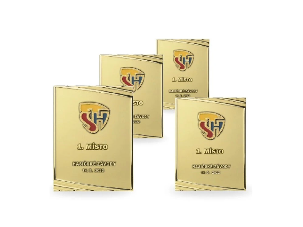 Kovový diplom s nápisem SDH