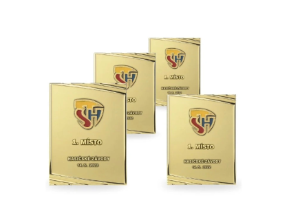 Kovový diplom s nápisem SDH