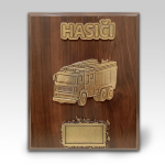 Dřevěná plaketa - hasičský vůz oldtimer 112H