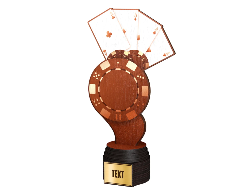 Dřevěná trofej karty - ACTCWR054