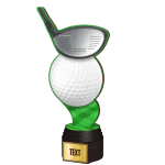 Dřevěná trofej golf - ACTCW015