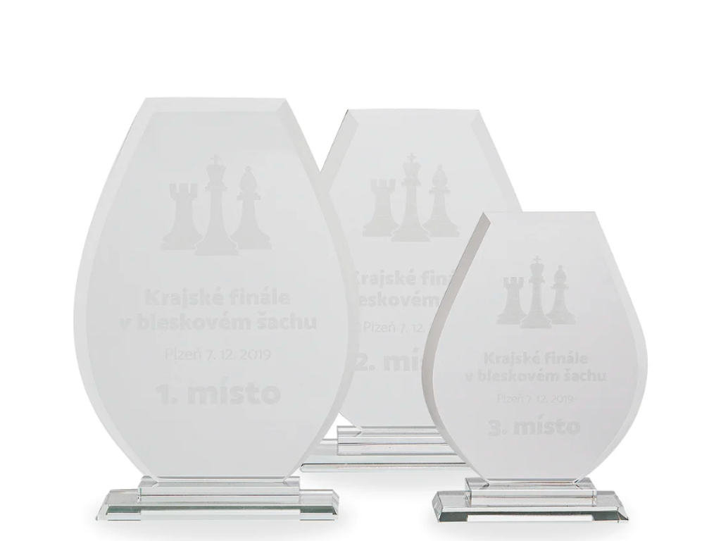 Skleněná plaketa -28041