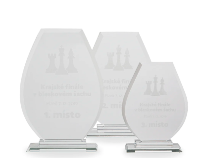 Skleněná plaketa -28041