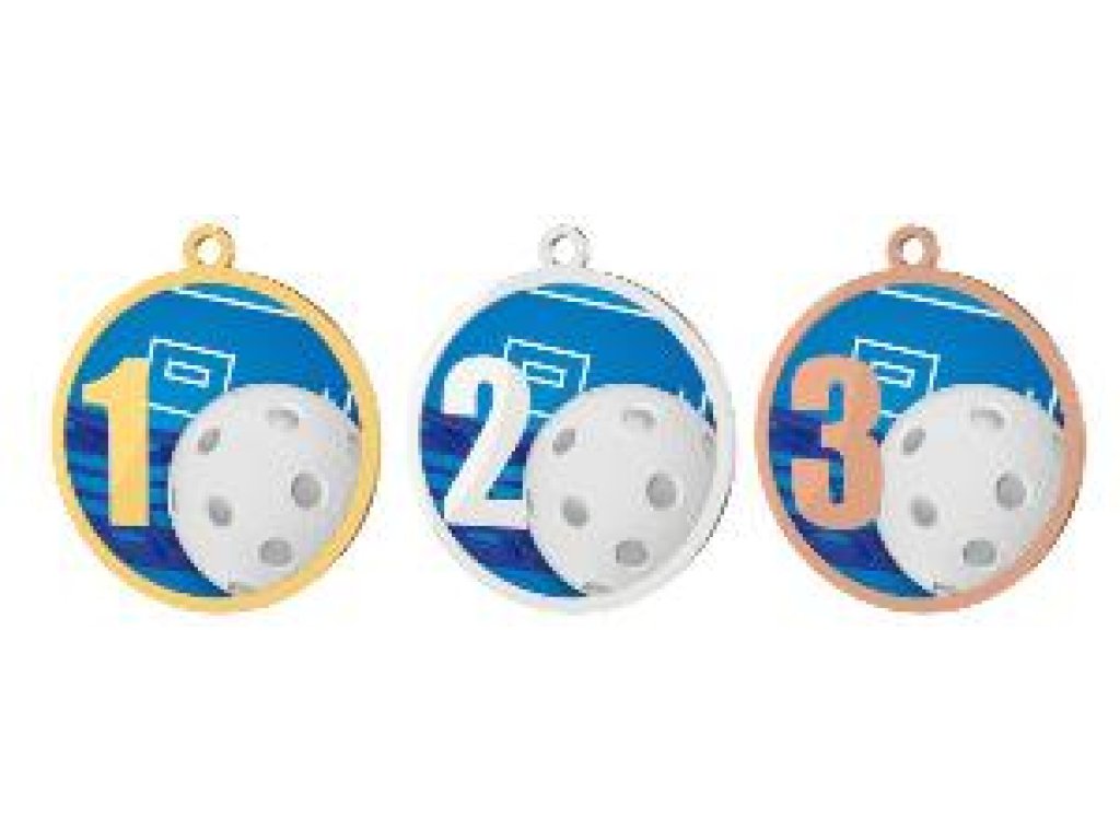 Medaile - florbal - MDAW002M61 + vlastní text