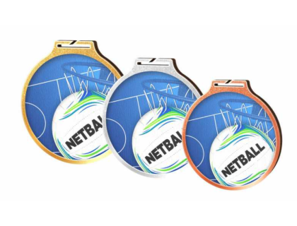 Medaile - netball - MDAW002M17 + vlastní text