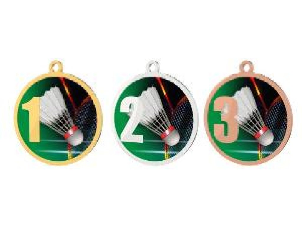 Medaile - badminton - MDAW002M09 + vlastní text