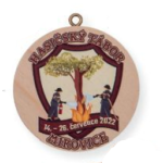 Dřevěná medaile - plnobarevný potisk