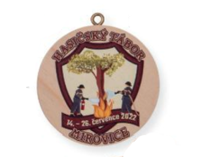 Dřevěná medaile - plnobarevný potisk