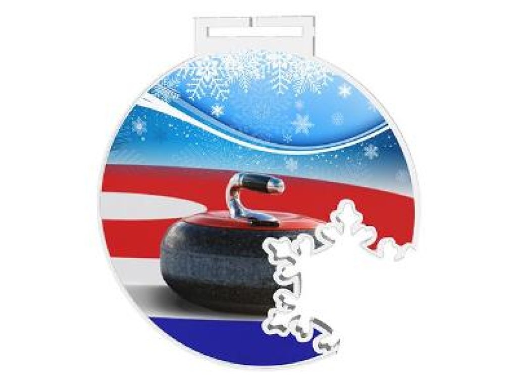 Medaile - curling - MDAS0011