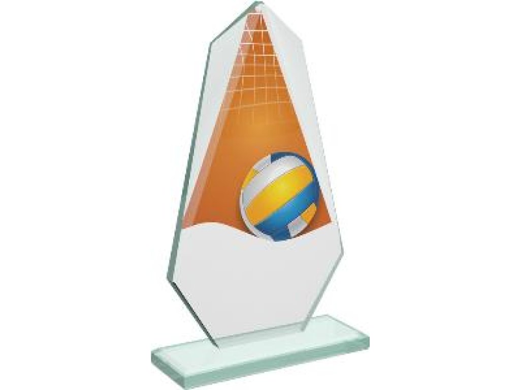 Volejbalová skleněná trofej - CRT20008M18