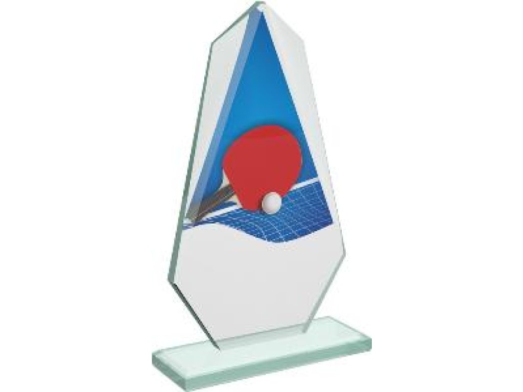 Ping pongová skleněná trofej - CRT20008M14