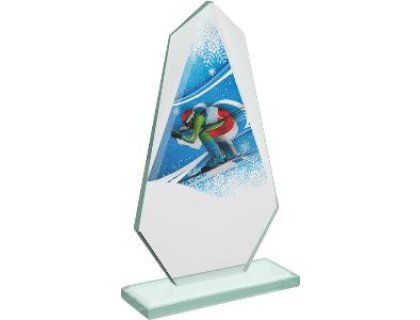 Lyžařská skleněná trofej - CRT20008M10