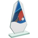 Ping pongová skleněná trofej - CRT20008M14