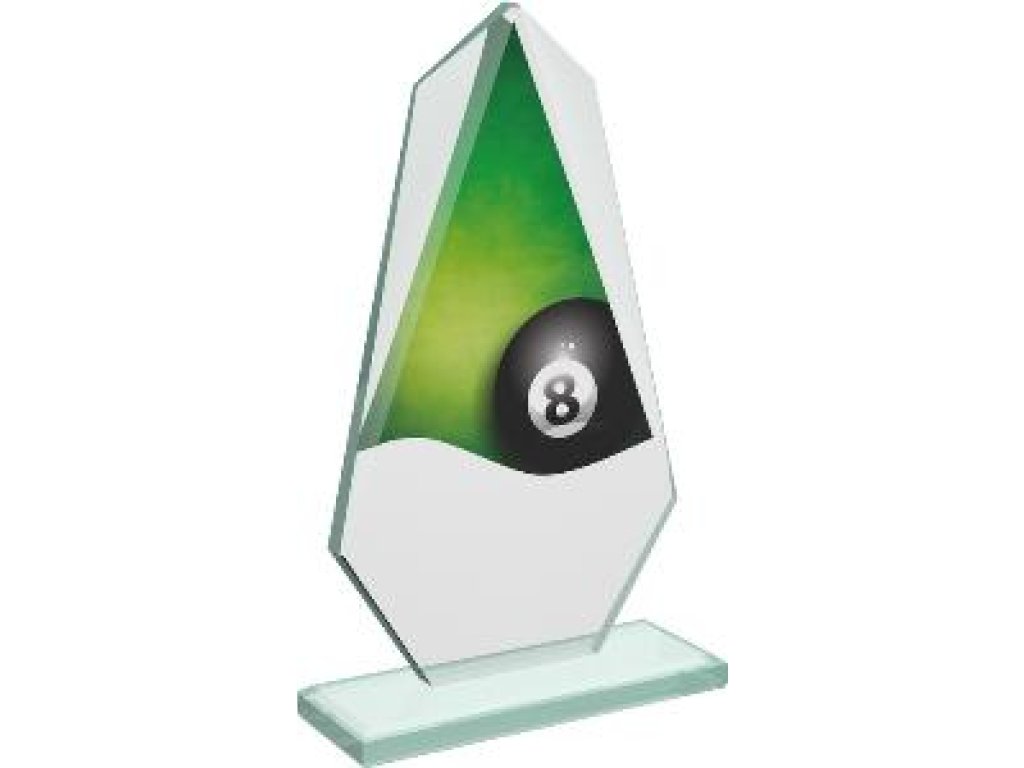 Kulečníková skleněná trofej - CRT20008M3