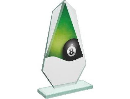 Kulečníková skleněná trofej - CRT20008M3