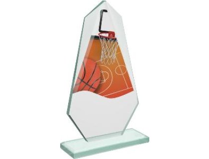 Basketbalová skleněná trofej - CRT20008M2