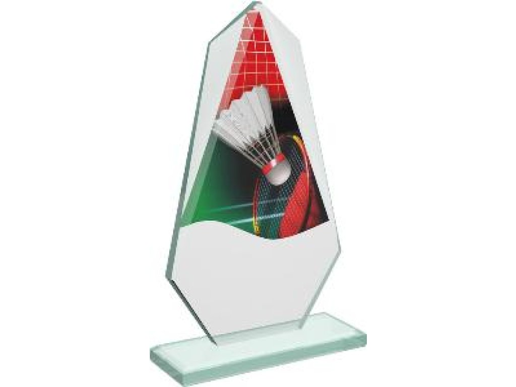 Badmintonová skleněná trofej - CRT20008M1