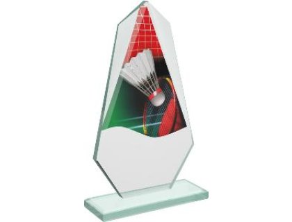 Badmintonová skleněná trofej - CRT20008M1