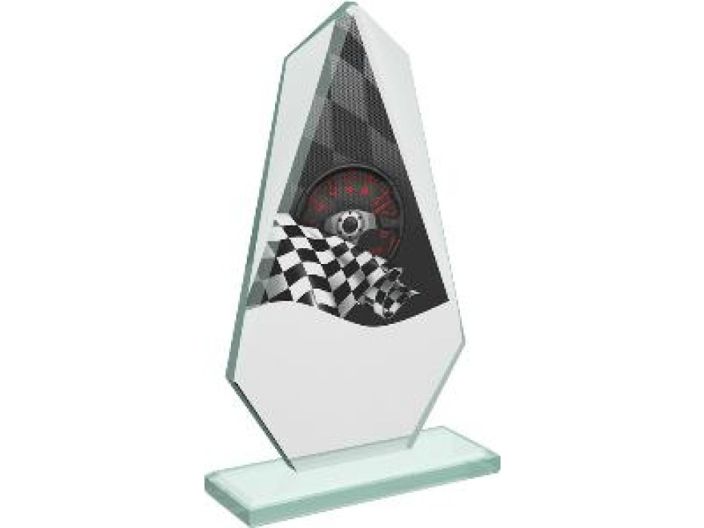 Motoristická skleněná trofej - CRT20008M11